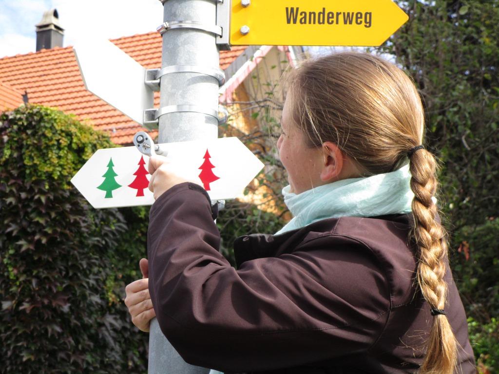 Appenzeller Wanderweg im Bau Helfer